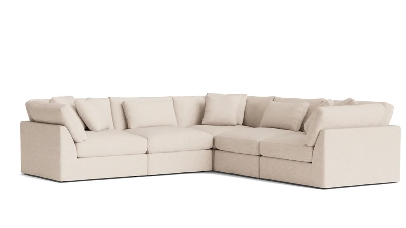 Get Together™ 5-Piece Modular Sectional Closed, Large, Sunbeam