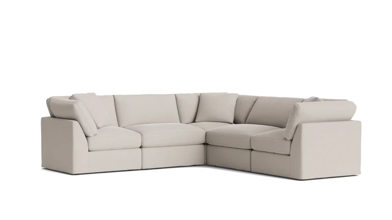 Get Together™ 5-Piece Modular Sectional Closed, Standard, Clay