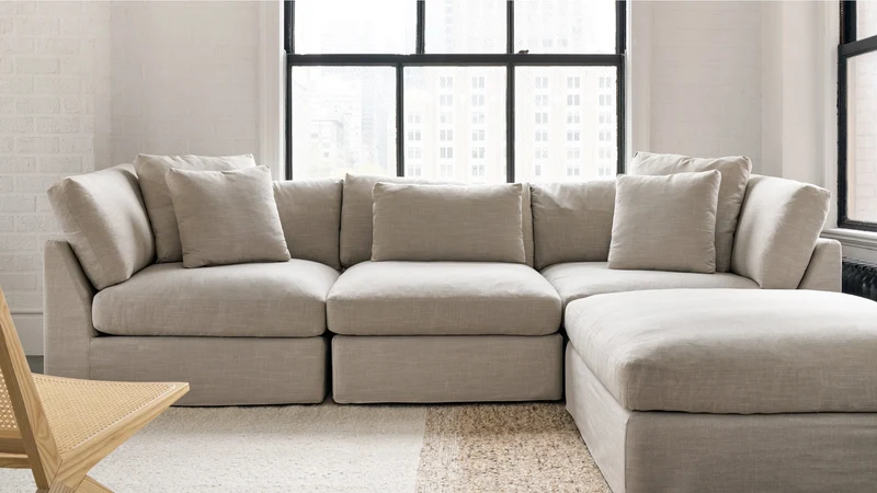 Get Together™ 5-Piece Modular Sectional Closed, Standard, Light Pebble