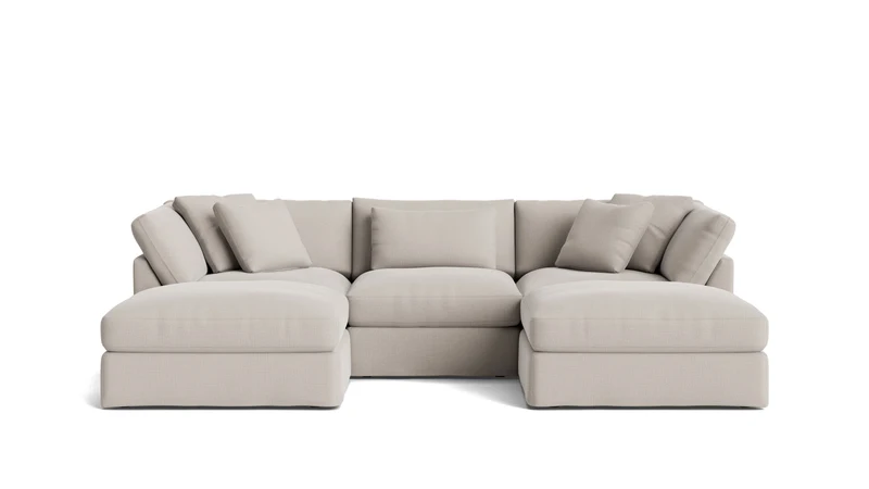Get Together™ 5-Piece Modular U-Shaped Sectional, Large, Clay