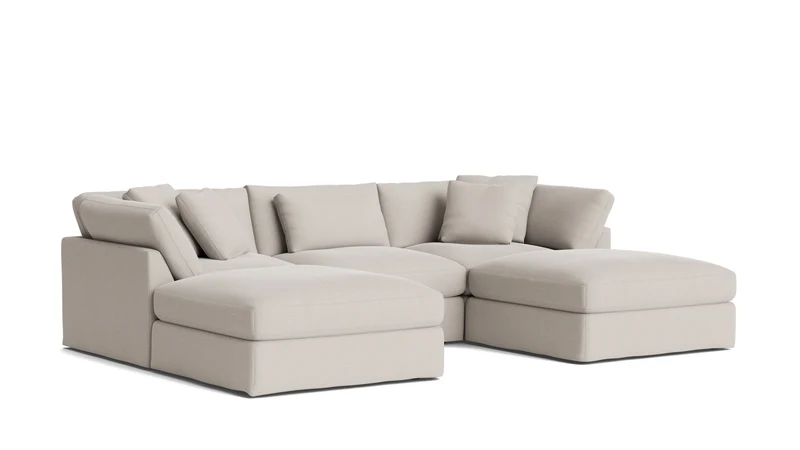 Get Together™ 5-Piece Modular U-Shaped Sectional, Large, Clay