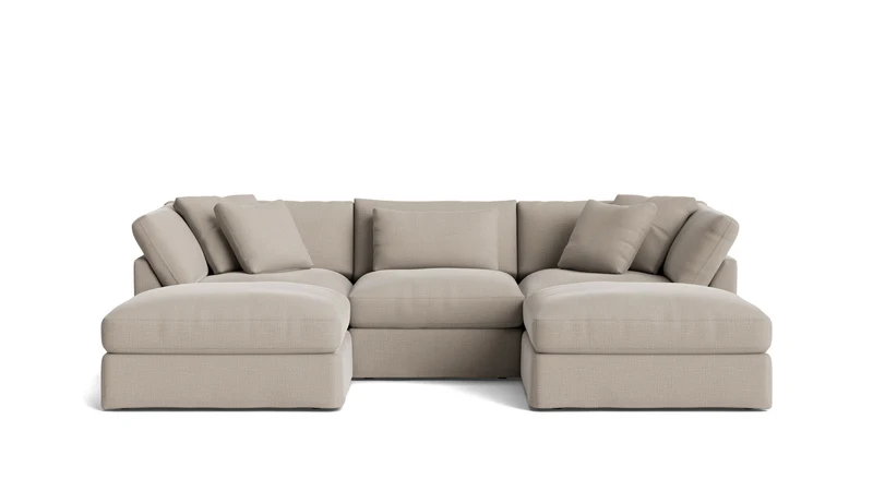 Get Together™ 5-Piece Modular U-Shaped Sectional, Large, Light Pebble
