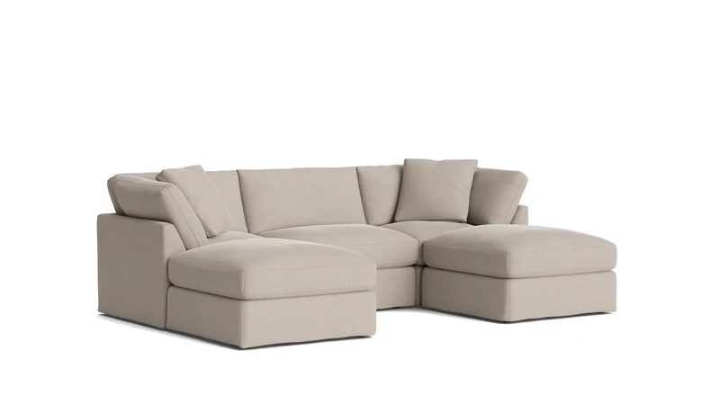 Get Together™ 5-Piece Modular U-Shaped Sectional, Standard, Light Pebble
