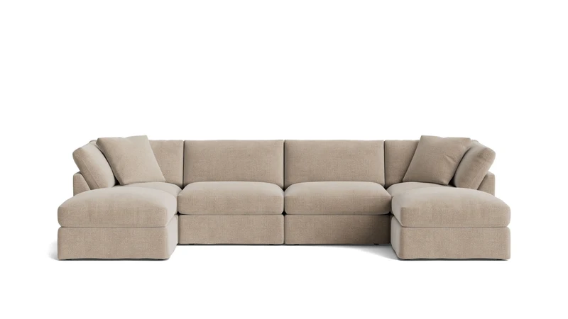 Get Together™ 6-Piece Modular U-Shaped Sectional, Standard, Champagne