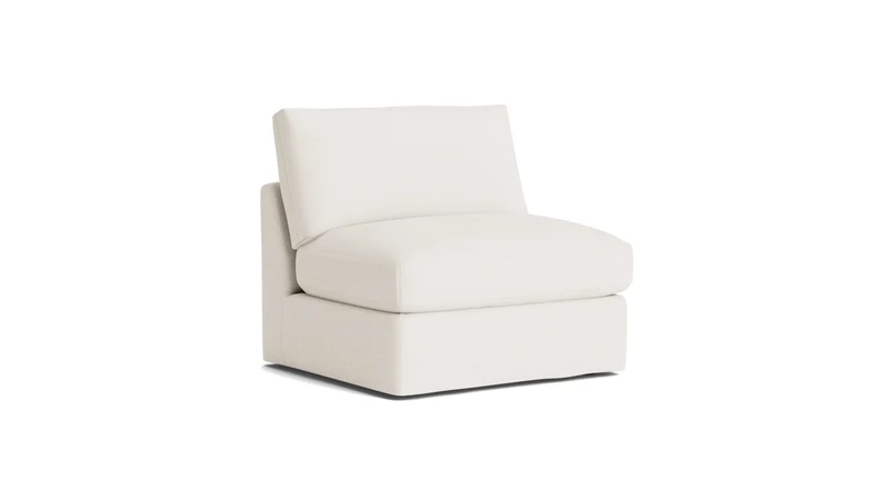 Get Together™ Armless Chair, Large, Cream Linen