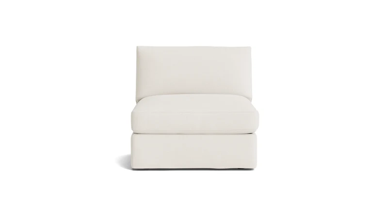 Get Together™ Armless Chair, Standard, Cream Linen