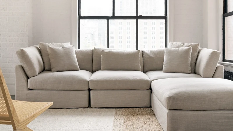 Get Together™ Corner Chair, Large, Light Pebble