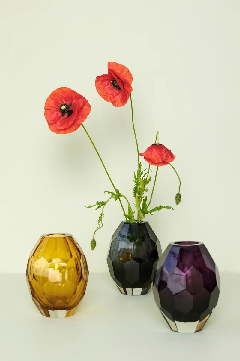 Vase Facet Ambre | Hübsch