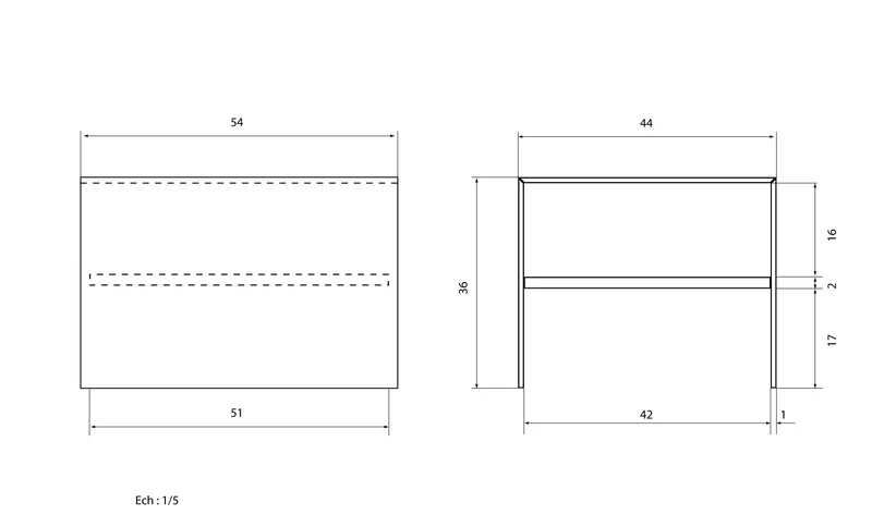 Table d'appoint Zen 2 Brothers | verre trempé et Bois — Adentro Studio