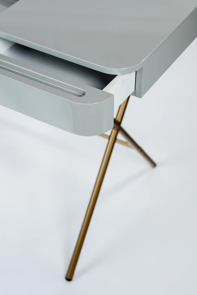 Bureau Cosimo, laqué gris brillant | Marco Zanuso Jr