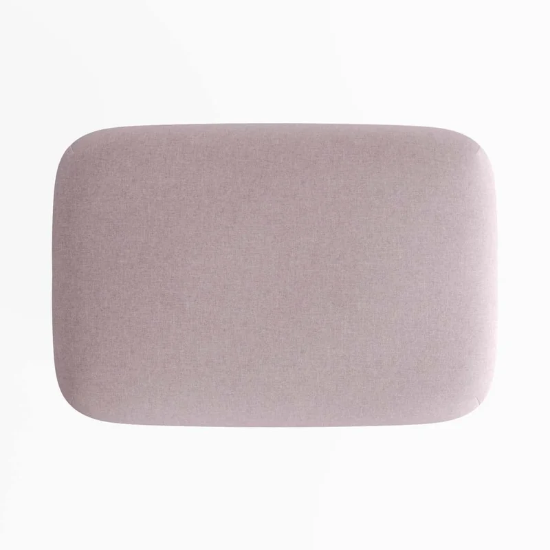Banquette en tissu rose et métal noir