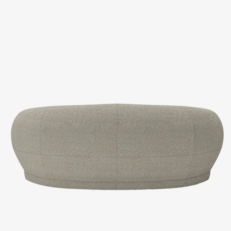 Canap 3-4 places en tissu bouclette beige Bianca