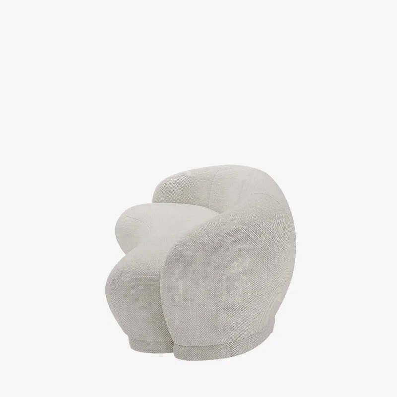 Canap 3-4 places en tissu chenille cr me Bianca