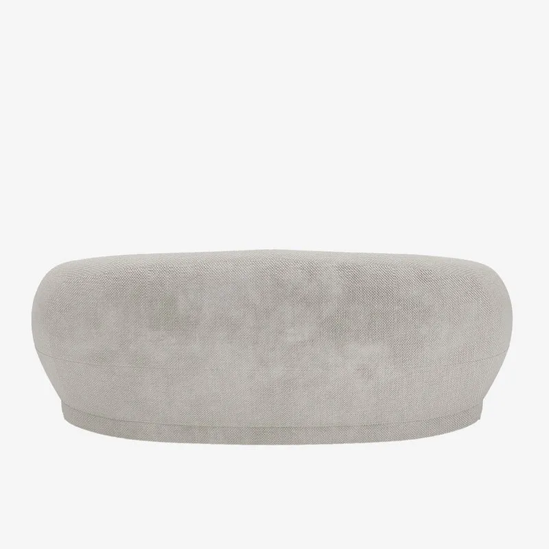Canap 3-4 places en tissu chenille cr me Bianca