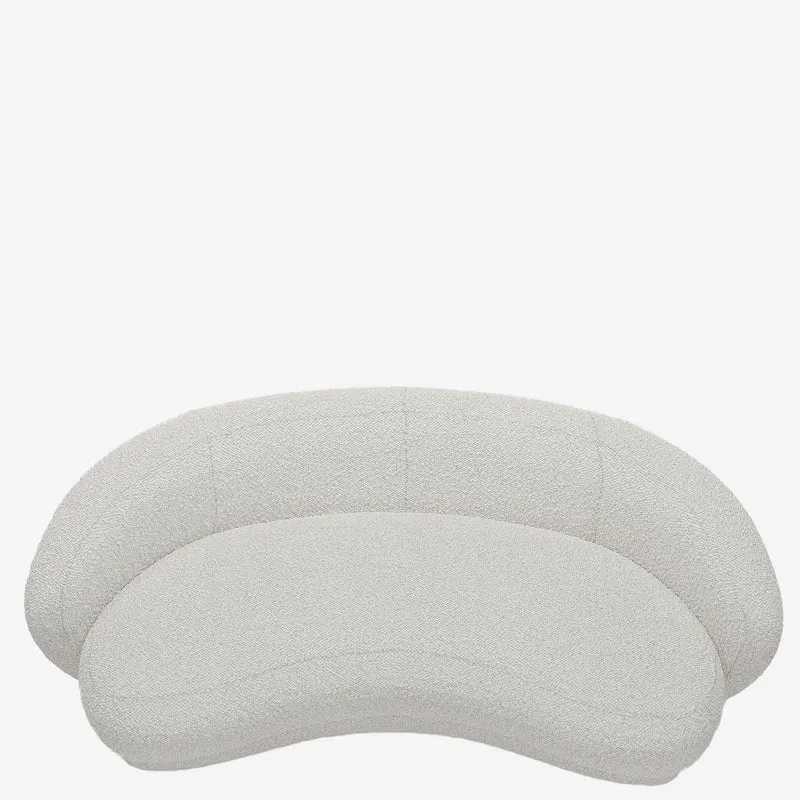 Canap blanc tissu bouclette Bianca