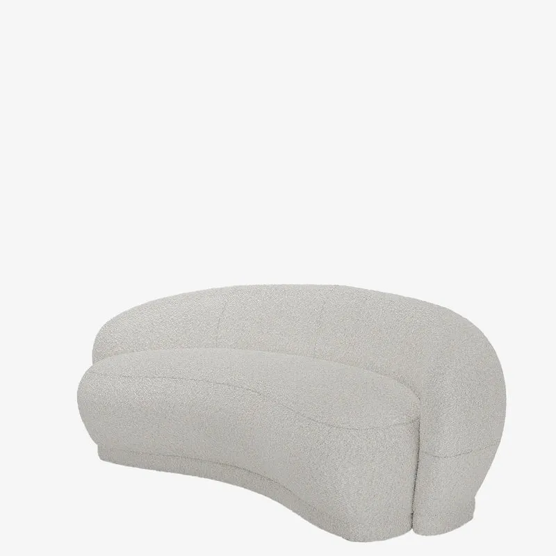 Canap blanc tissu bouclette Bianca