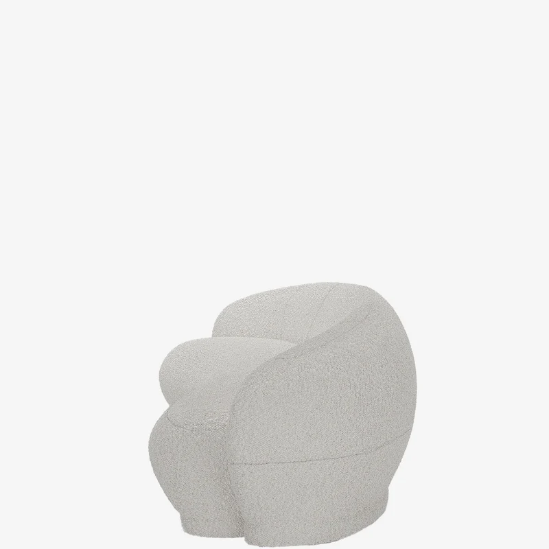 Canap blanc tissu bouclette Bianca