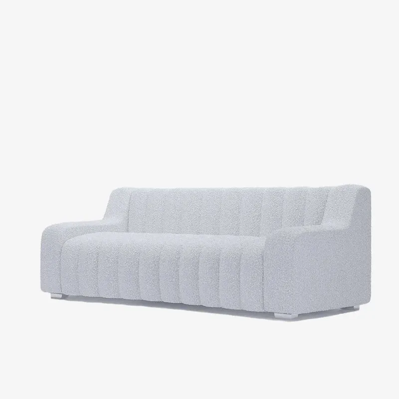 Canap blanc tissu bouclette Garance