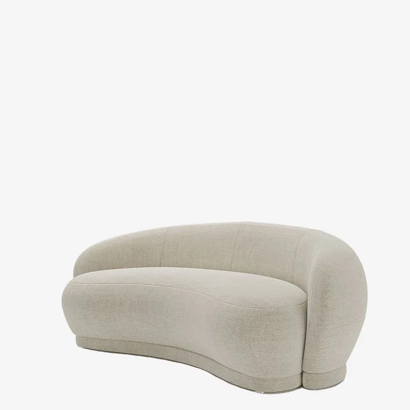 Canap design tissu beige Bianca