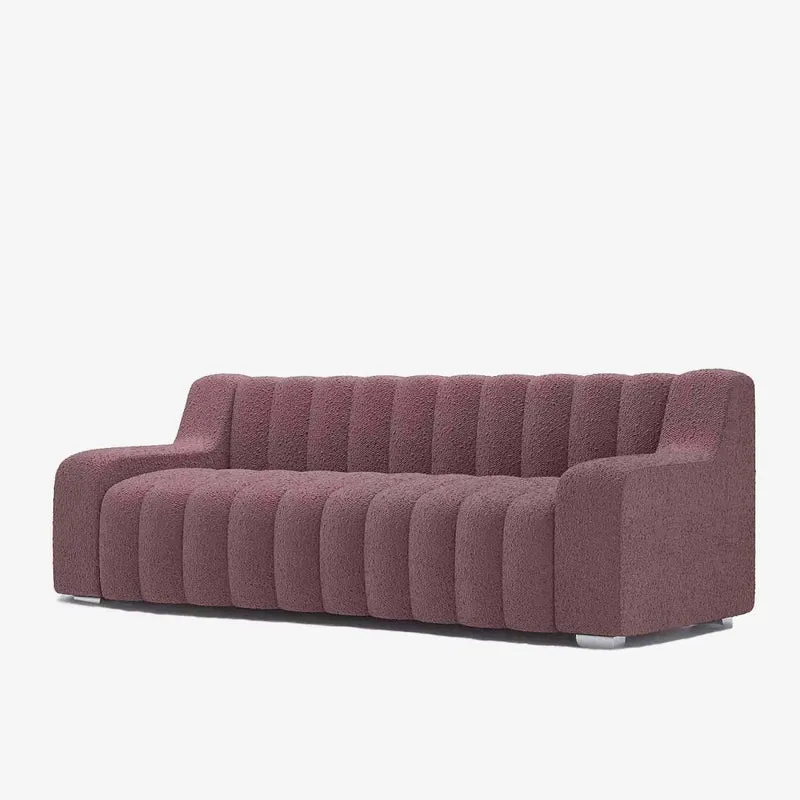 Canap rose tissu bouclette Garance