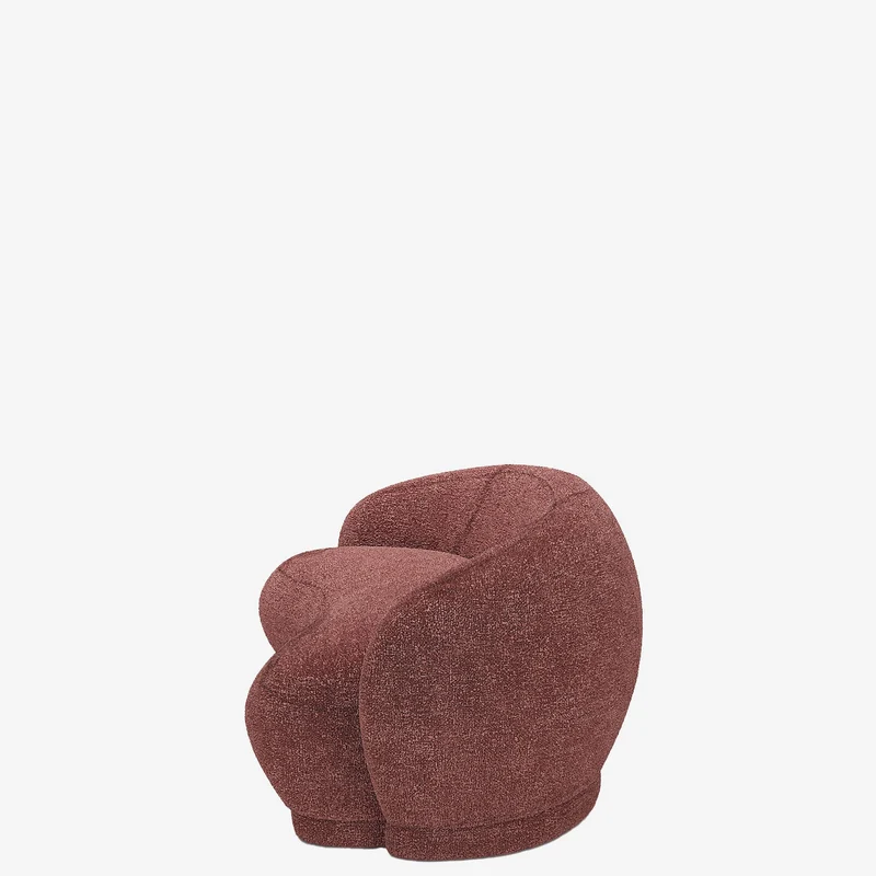 Canap tissu bouclette rose Bianca