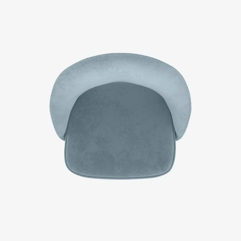 Chaise en velours bleu perle
