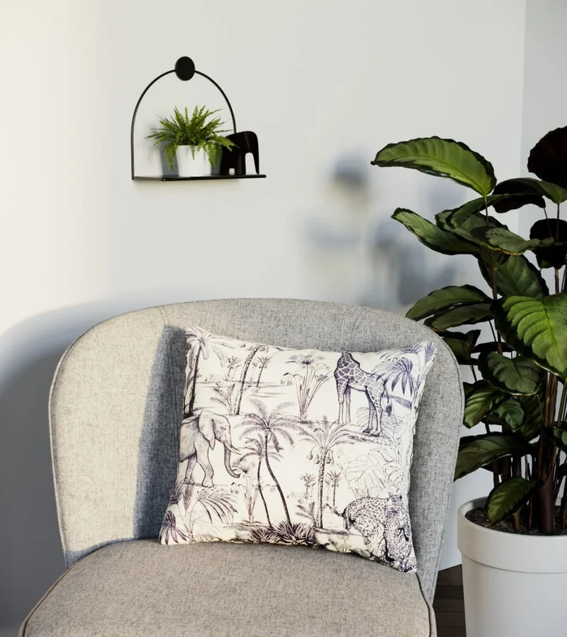Coussin carr motif d houssable 40x40cm