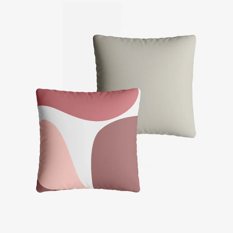 Coussin carr rose d houssable 40x40cm