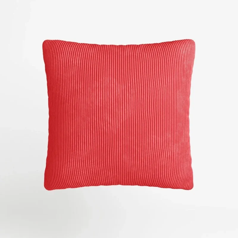 Coussin en velours rose d houssable 40x40cm