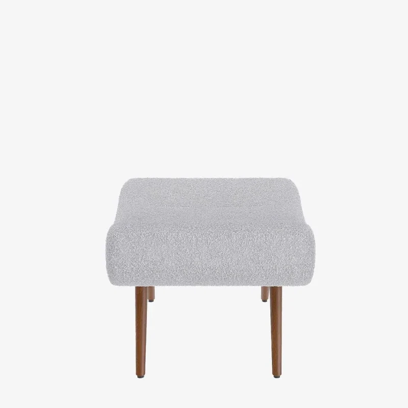 Fauteuil avec repose-pieds bouclé