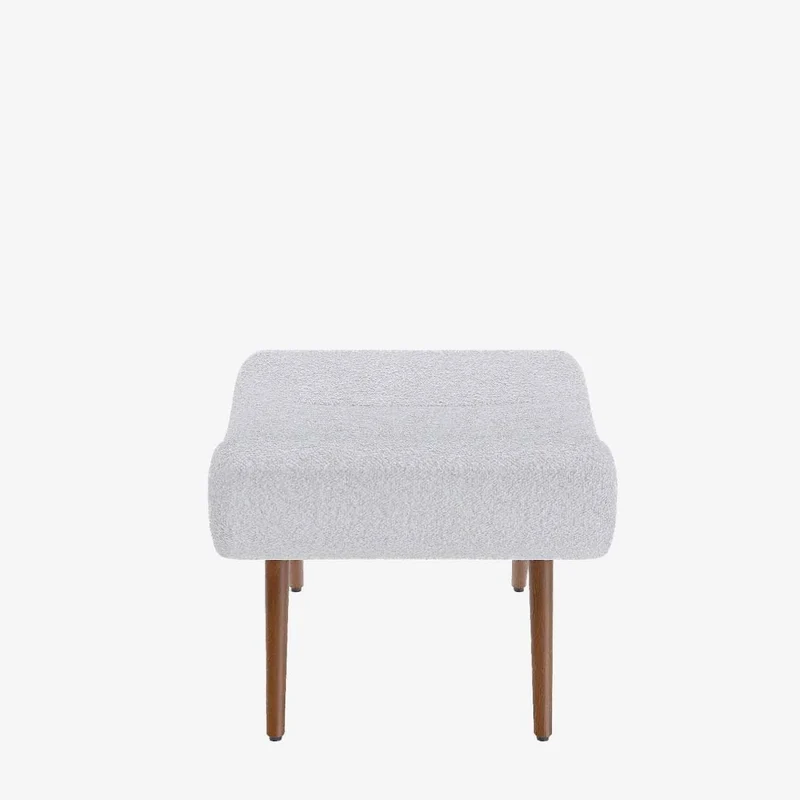 Fauteuil avec repose-pieds bouclé