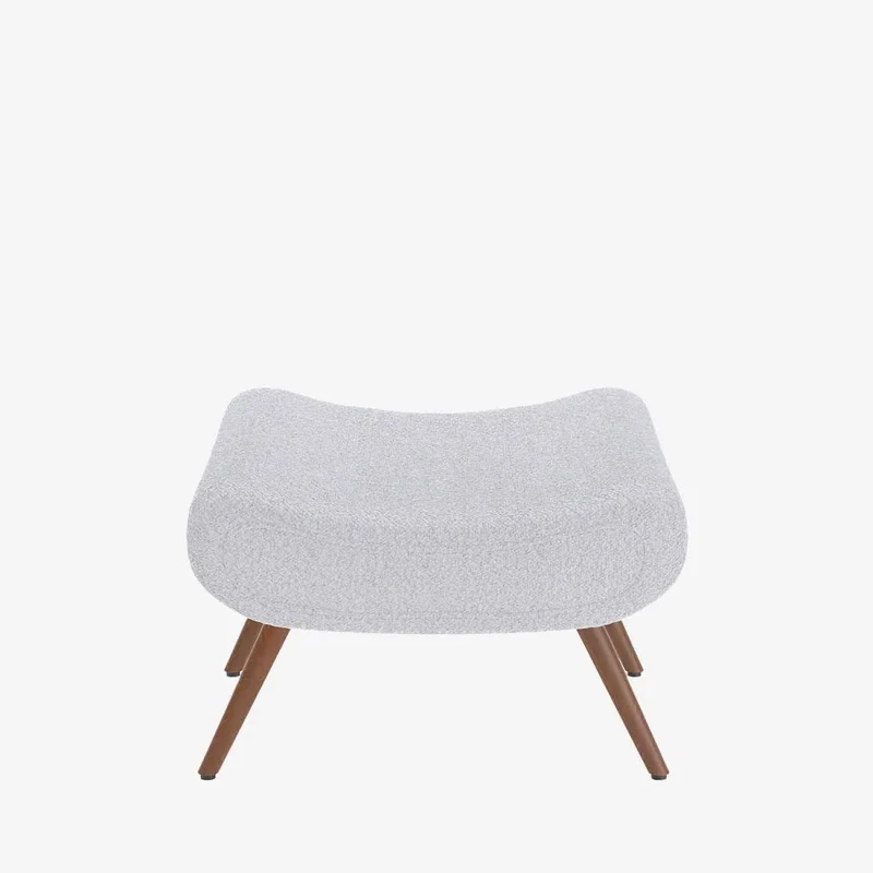 Fauteuil avec repose-pieds bouclé