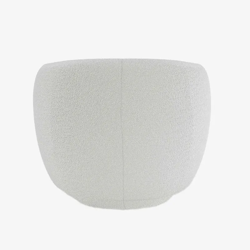 Fauteuil bouclette couleur gris-cr me Victoria