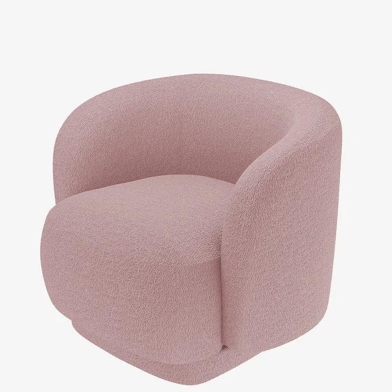 Fauteuil bouclette couleur rose Victoria