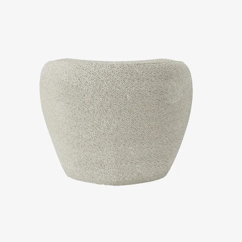 Fauteuil design boucl beige Pablo