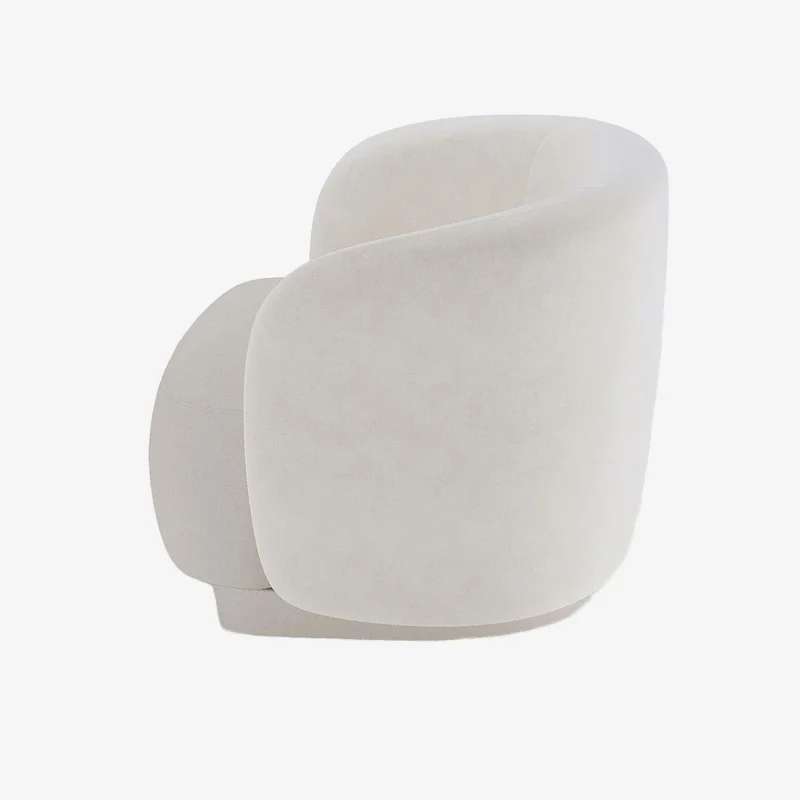 Fauteuil en tissu beige Victoria