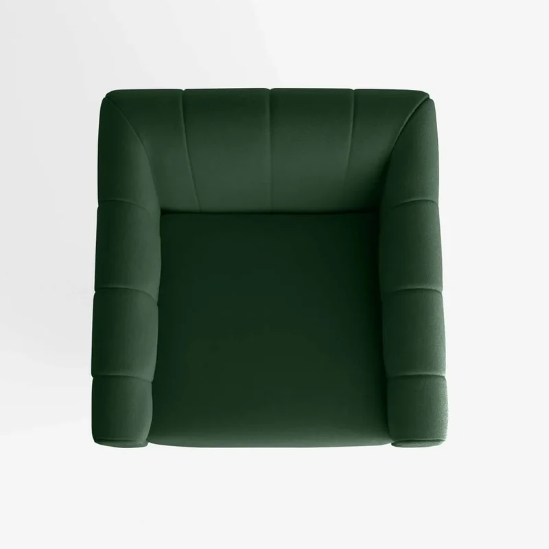 Fauteuil en velours vert sapin