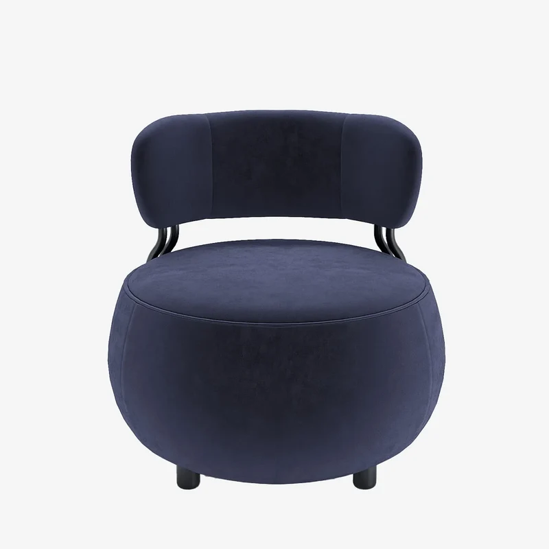 Fauteuil rond en velours