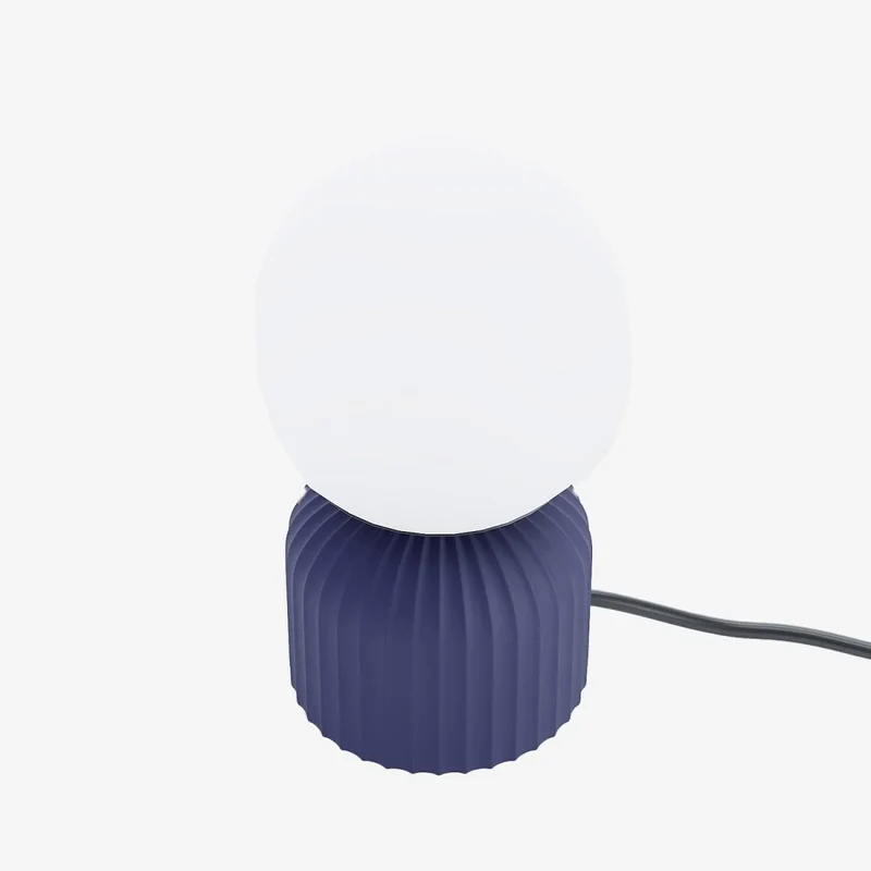 Lampe poser en c ramique et globe en verre