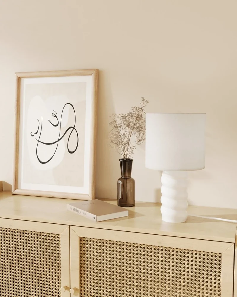 Lampe poser en c ramique et tissu Montaigne
