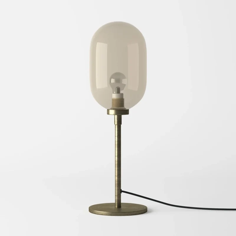 Lampe à poser en métal doré