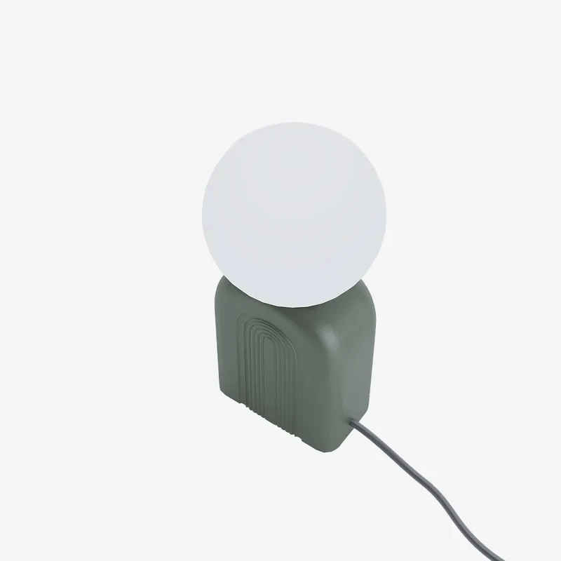 Lampe de table en c ramique vintage verte Goya