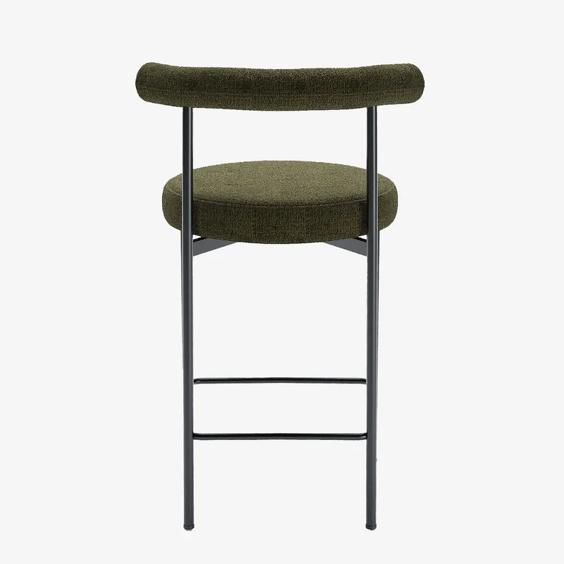 Lot de 2 chaises de bar velours vert Charlotte