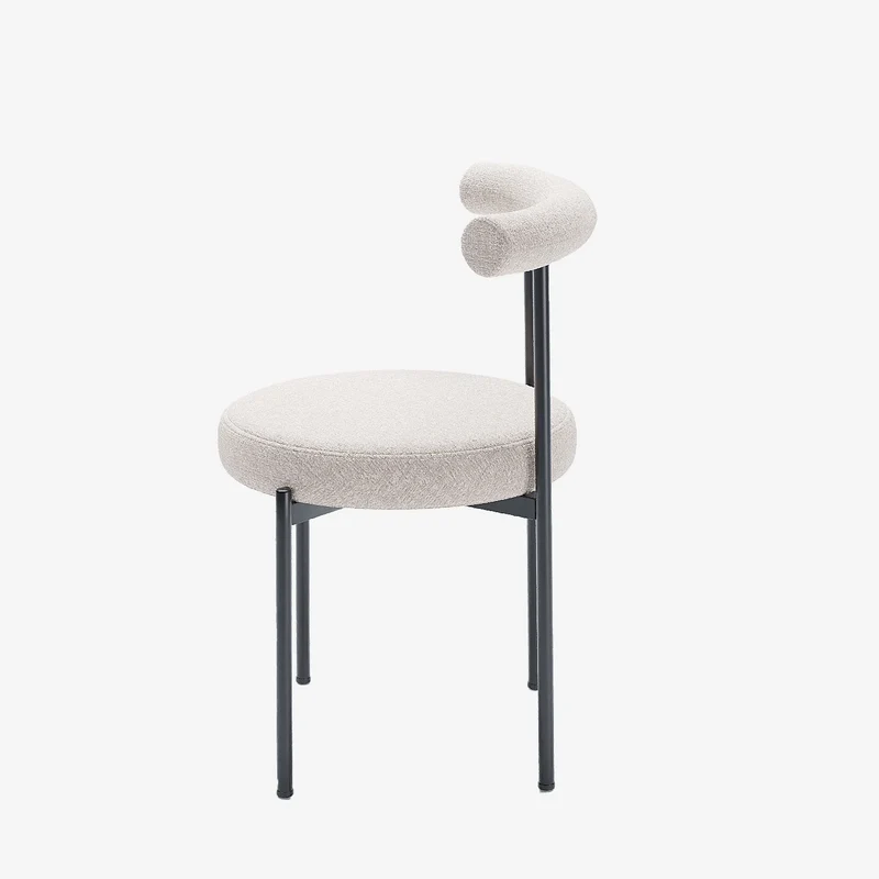 Lot de 2 chaises de salle manger design moderne, velours cr me Julia