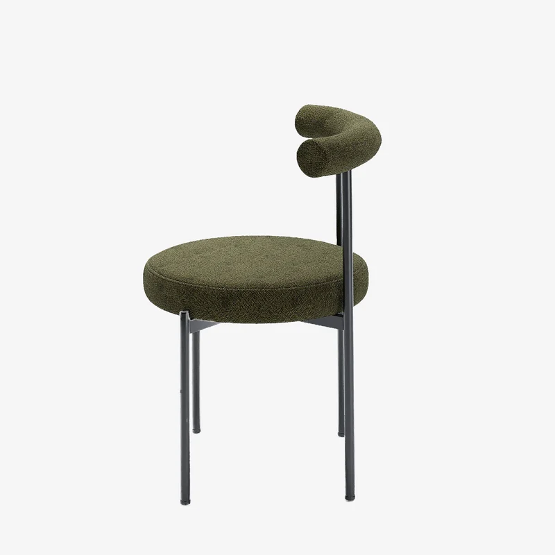 Lot de 2 chaises de salle manger design moderne, velours vert Julia
