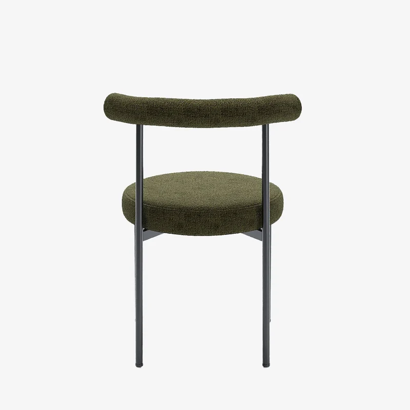 Lot de 2 chaises de salle manger design moderne, velours vert Julia