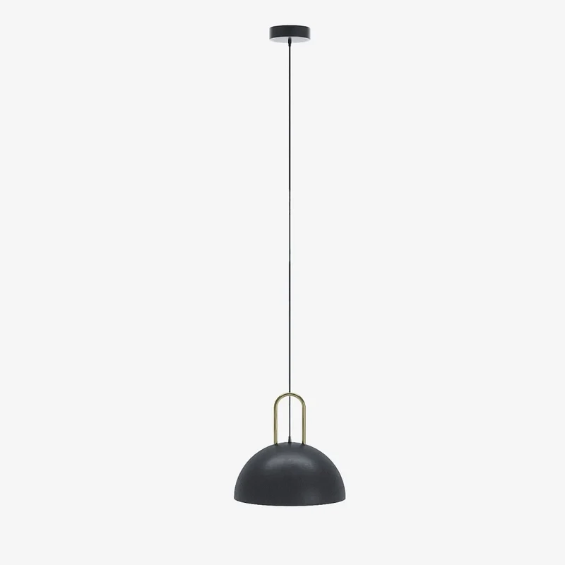 Luminaire suspension m tal noir et or Marivaux