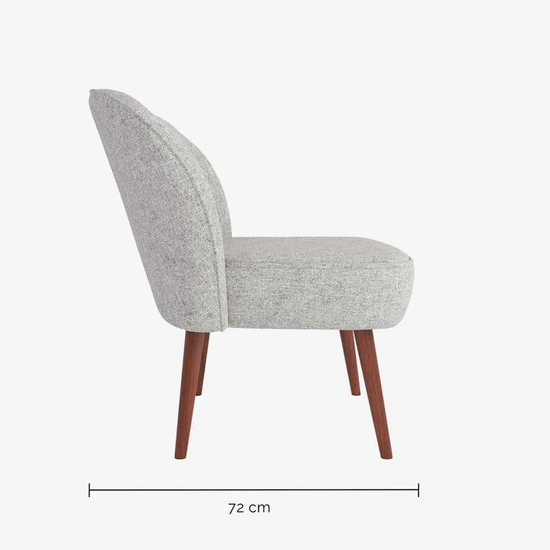 Petit fauteuil de salon en tissu gris
