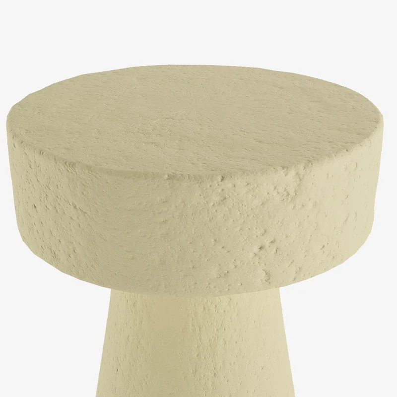 Table d appoint circulaire en magn sie cr me Marguerite