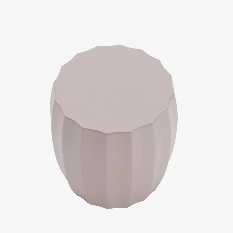 Table d'appoint ronde en ciment rose p le Grenade
